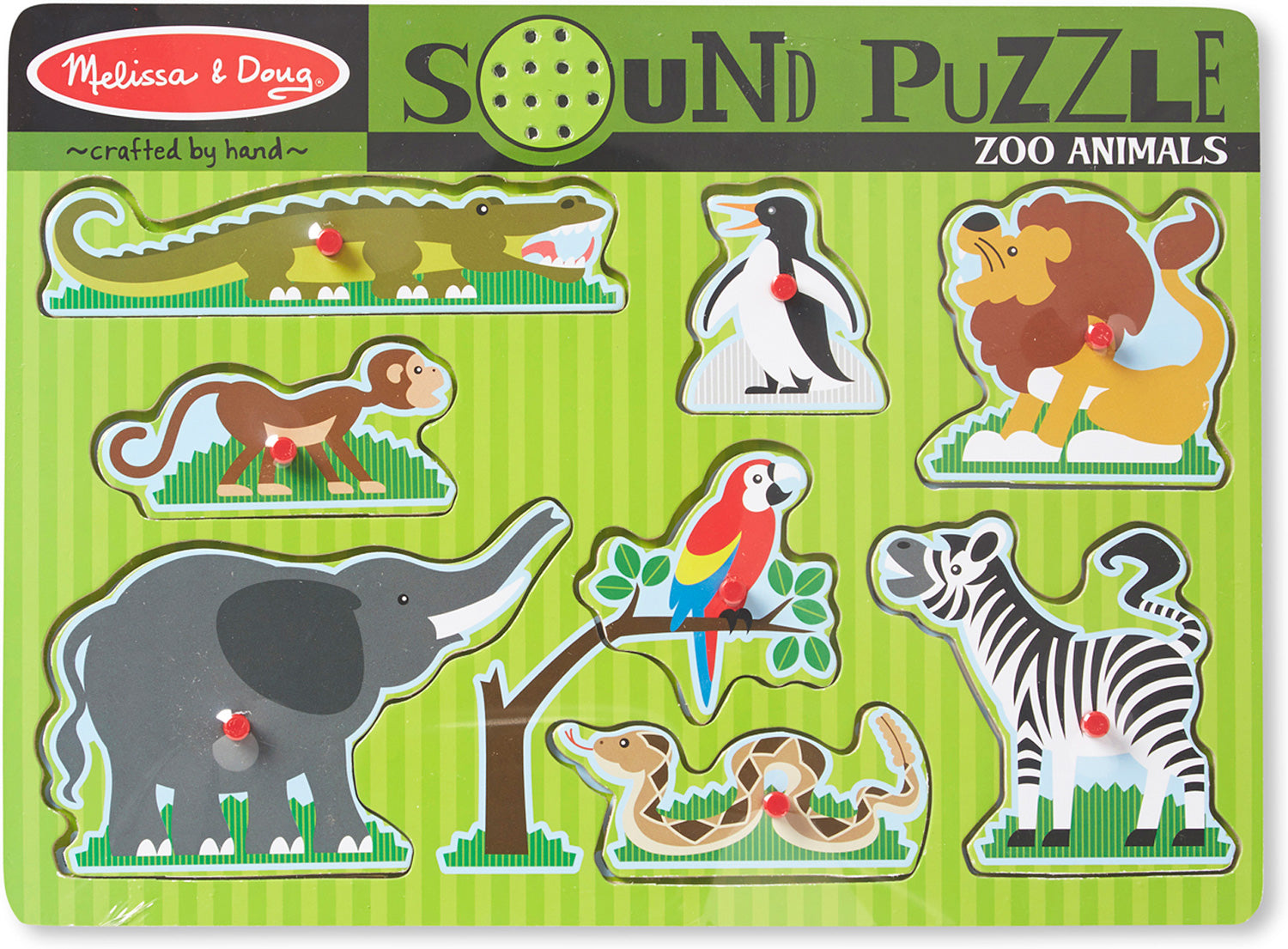 Zoo Animals Sound Puzzle - 8 Pieces