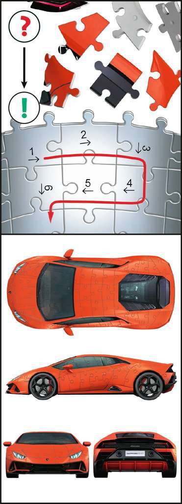 Lamborghini Huracan EVO 3D (108 pc Puzzle)