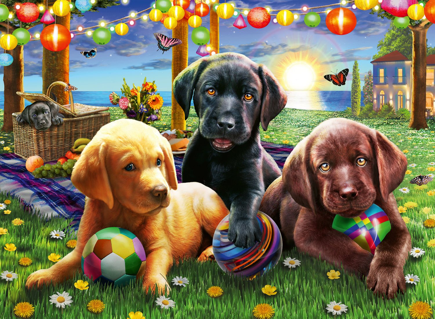 Puzzle 100 Pc Puppy Picnic