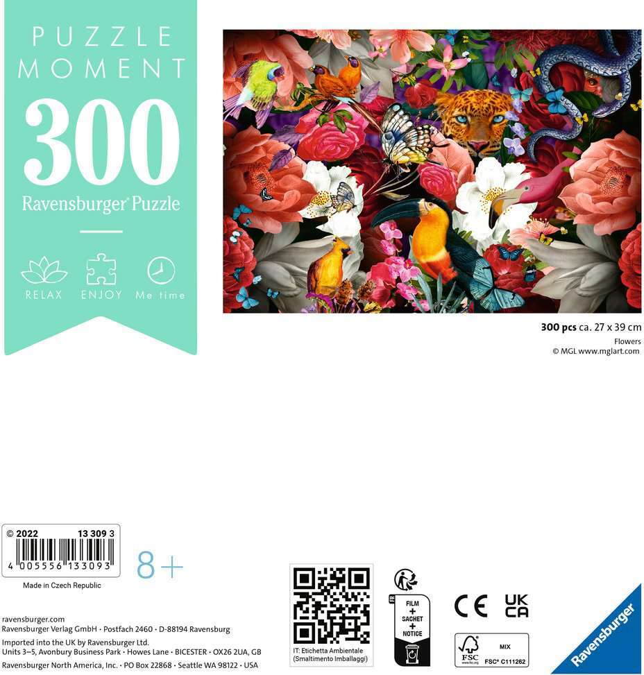 Puzzle Moments: Tropical Flowers (300 pc Puzzles)