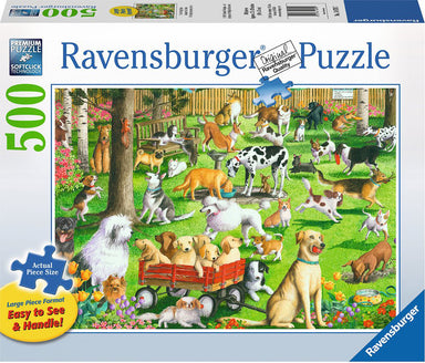 At the Dog Park 500 pc Large Puzzle