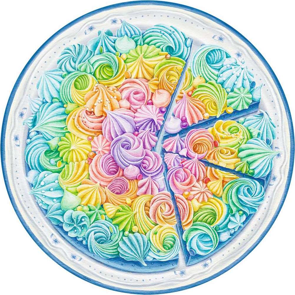 Circle of colors: Rainbow Cake (500 pc Round Puzzles)