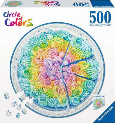 Circle of colors: Rainbow Cake (500 pc Round Puzzles)