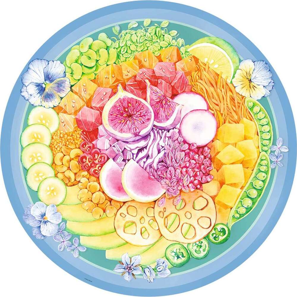 Circle of Color: Poke Bowl (500 pc Round Puzzles)