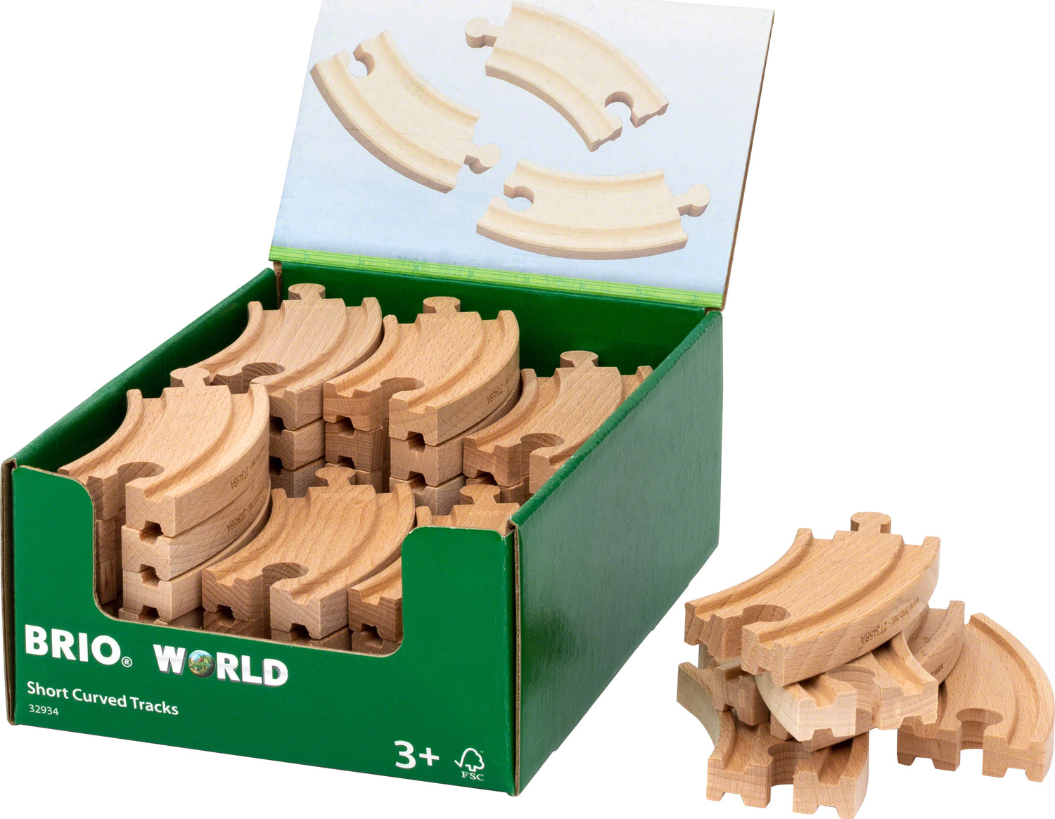 BRIO Short Curved Tracks (sold individually)