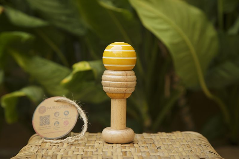 Yellow Swirl Rattle