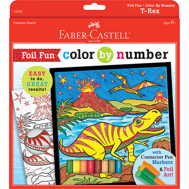Color By Number T-Rex Foil Fun