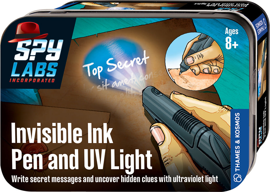 Spy Labs: Invisible Ink Pen and UV Light in Tin