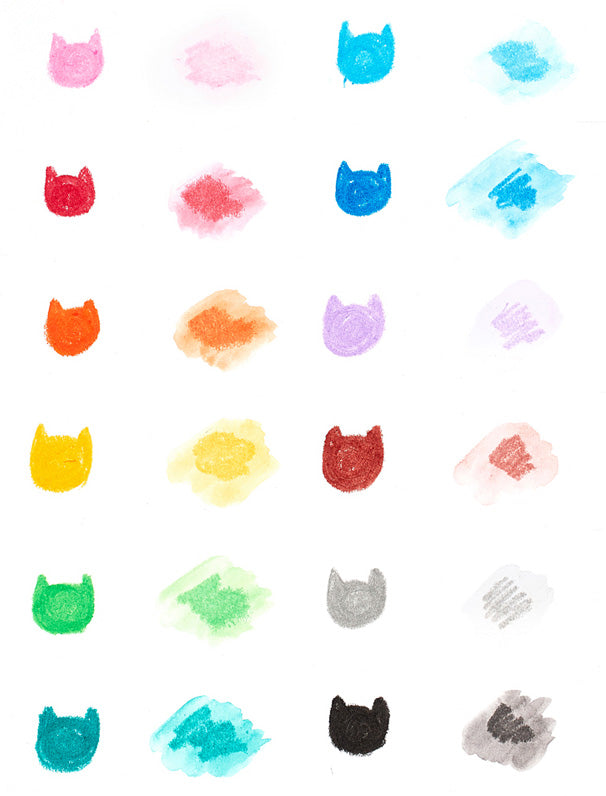 Cat Parade Twist-Up Watercolor Gel Crayons - Set of 12