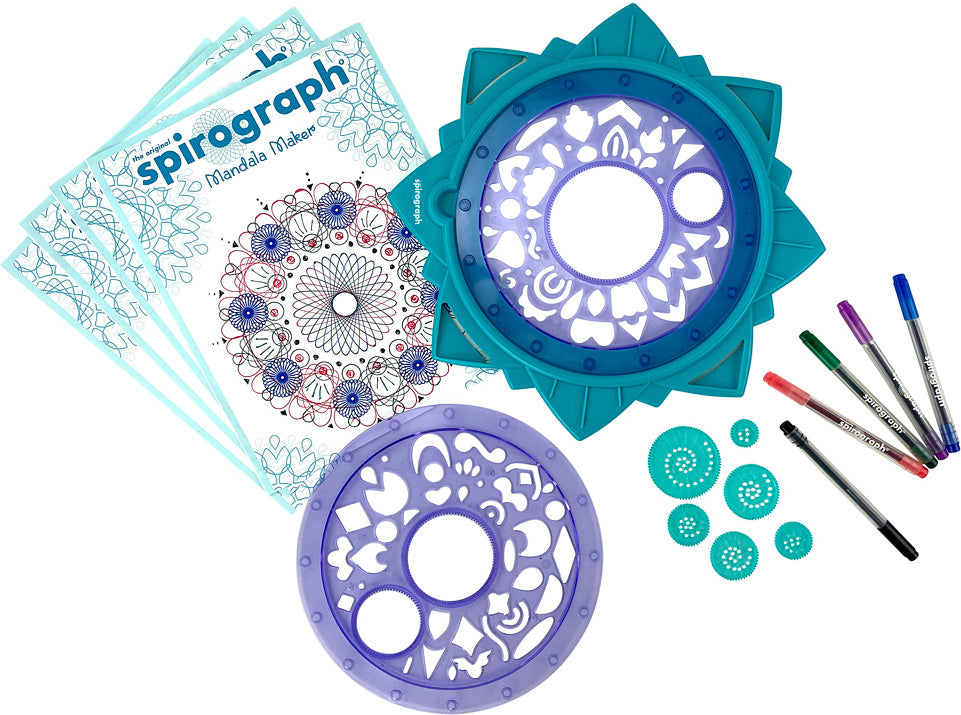 Spirograph Blue Splash pattern - Spirograph - Pin