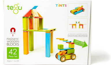 Tegu Tints Magnetic Wooden Blocks 42 Piece Set