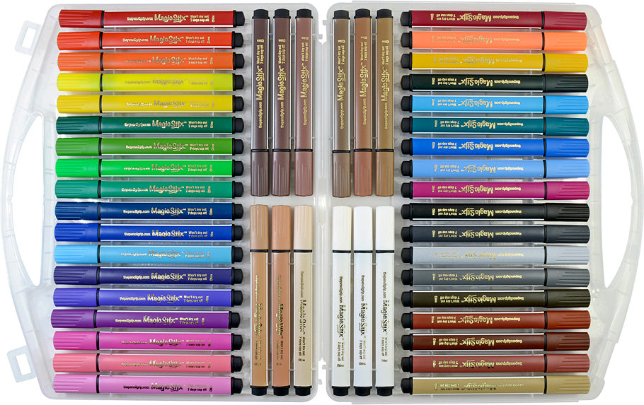 Magic Stix Washable Markers Set, includes Global Skin Tones 48 pk