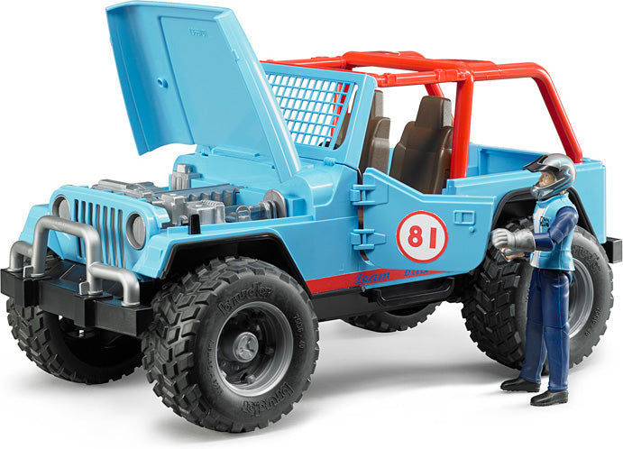 Bruder Jeep Cross Country Racer w/ Driver - Blue