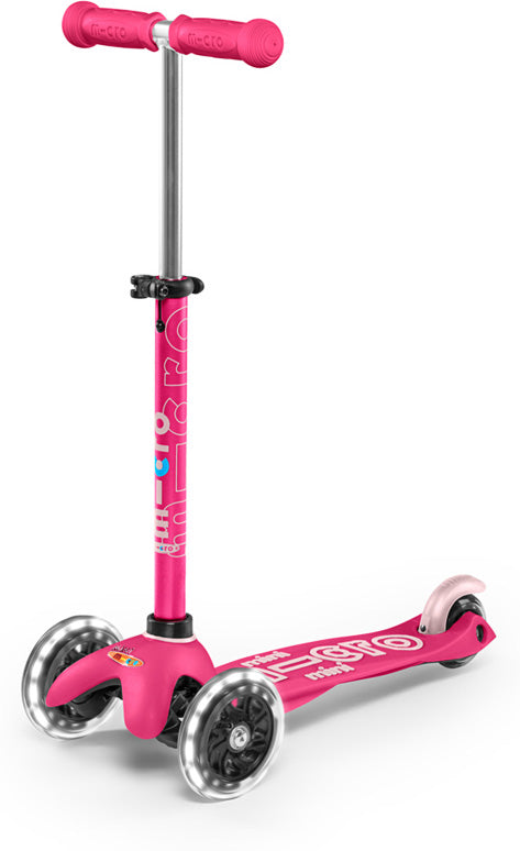 Micro Kickboard Mini Deluxe LED Scooter - Pink