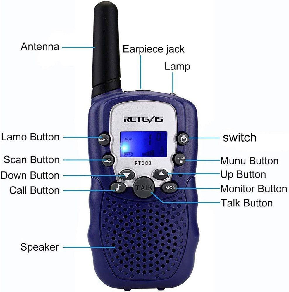 Retevis Walkie Talkie Dark Blue — Piccolo Mondo Toys