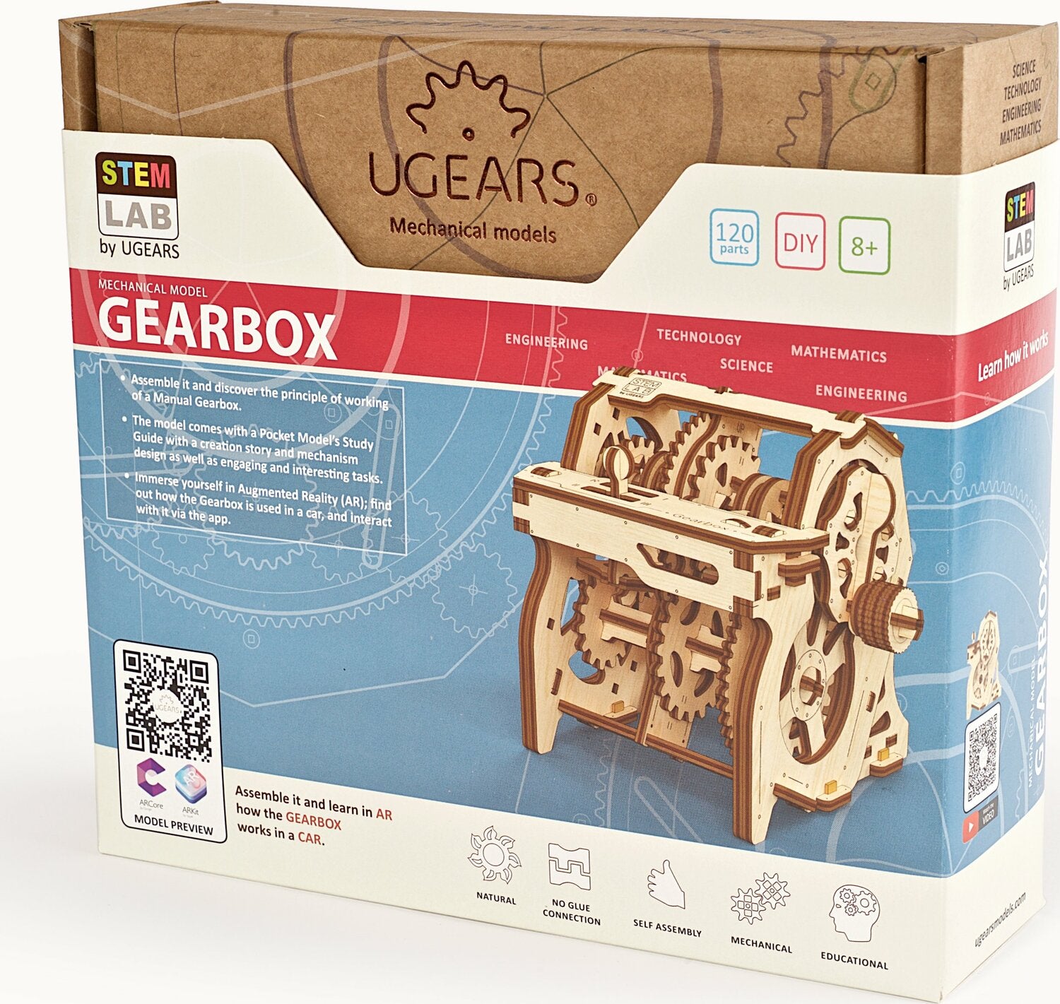 Ugears STEM-lab tool-kit  4-speed Manual Gearbox educational